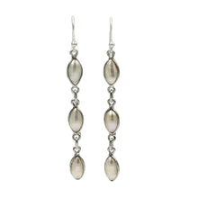 Load image into Gallery viewer, Handcrafted sequential drop earring with falling 6 gemstones
