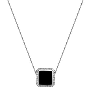 Timeless Classics Art Deco Sterling Silver Square Pendant