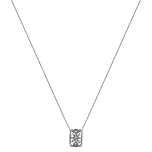 Timeless Classics Art Victoriana Sterling Silver  Petal Pendant with Crystal Studded Petals