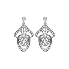 Load image into Gallery viewer, Timeless Classics Art Victoriana Sterling Silver  Leafe Drop Earring with Whiplash Design
