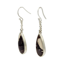 Load image into Gallery viewer, An elegant Teardrop shaped Peanut Wood Jasper dangle earring in .925 sterling silver
