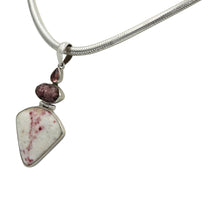 Load image into Gallery viewer, Very beautiful Cinnabar &amp; Rough Tourmaline and a dainty Citrine stone Pendant
