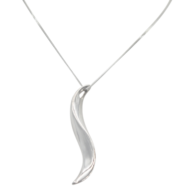 Sterling Silver Pendant With an Abstract Design