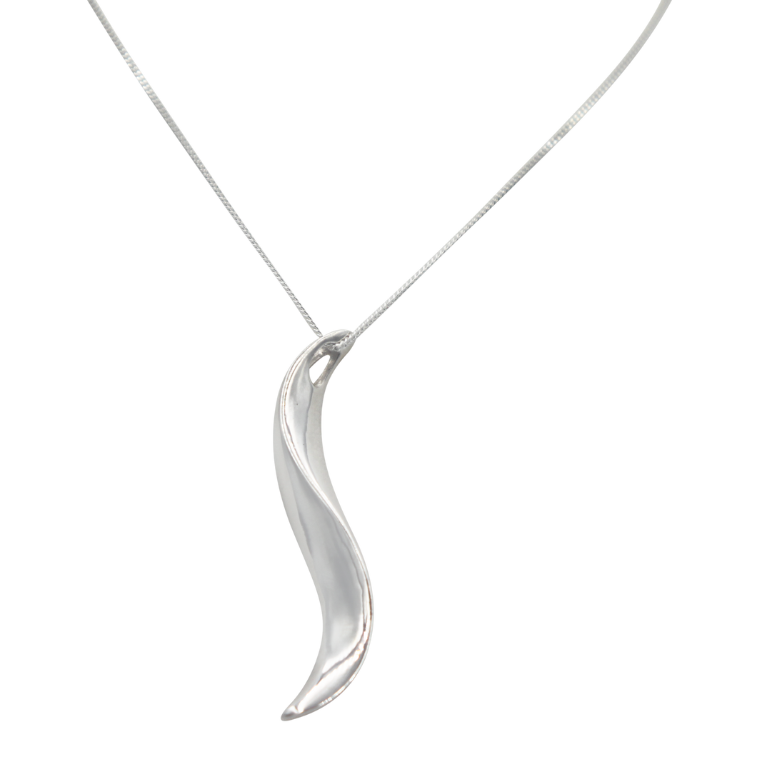 Sterling Silver Pendant With an Abstract Design