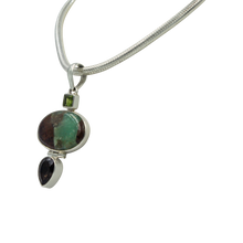 Load image into Gallery viewer, Oval-Shaped Serpentine Handcrafted Statement Pendant 
