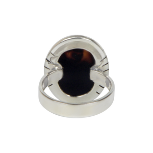 Oval Shaped Very Beautiful Black Spinel Sterling Silver Ring