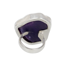 Load image into Gallery viewer, Beautiful Colour of Royal Purple Agate Sterling silver Statement Ring
