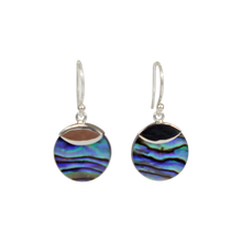 Load image into Gallery viewer, Elegant shell and coral dangle earrings clasped in sterling silver
