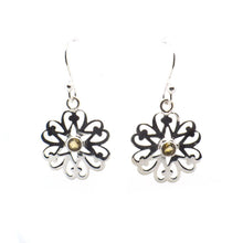 Load image into Gallery viewer, Earrings Citrine with a beautiful Petal Design
