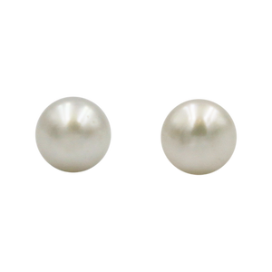 Simple Full Sphere Pearl Stud Earring