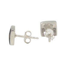 Load image into Gallery viewer, Spider Shell Square Stud Sterling Silver Earring
