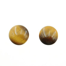 Load image into Gallery viewer, Sundari Tigers Eye Disc Stud Earring on Sterling Silver
