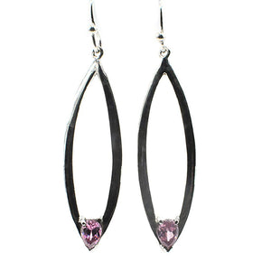 Earrings Pink Zirconia