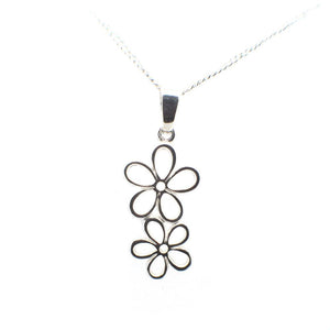 Pendant Plain Silver *Twin Flower*