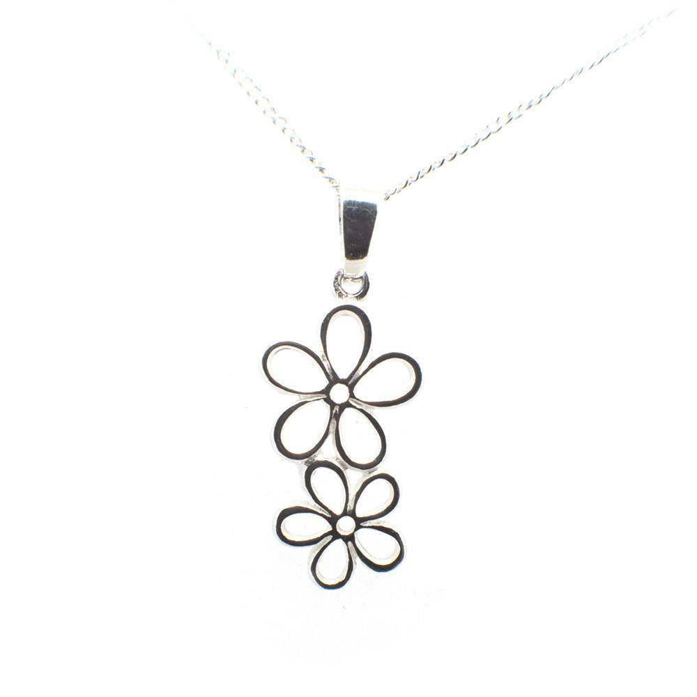 Pendant Plain Silver *Twin Flower*