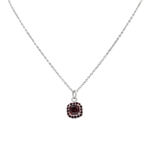 Pendantwith a Garnet Zirconia faceted stone