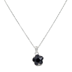 Star shape pendant Black Onyx  Zirconia