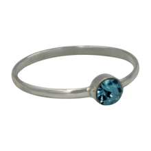 Load image into Gallery viewer, Simple Cubic Zirconia small stone extra thin Ring. Available in multiple colours.
